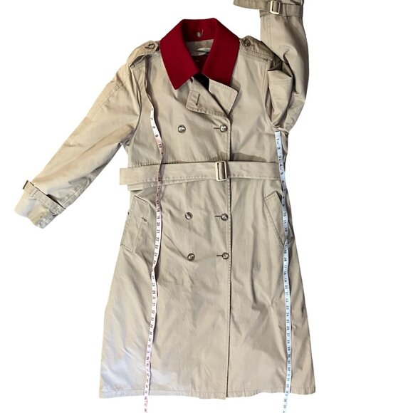 Vintage London Fog Tempo Europa Trench Coat Scarf Set Used 10Pd - Picture 9 of 16